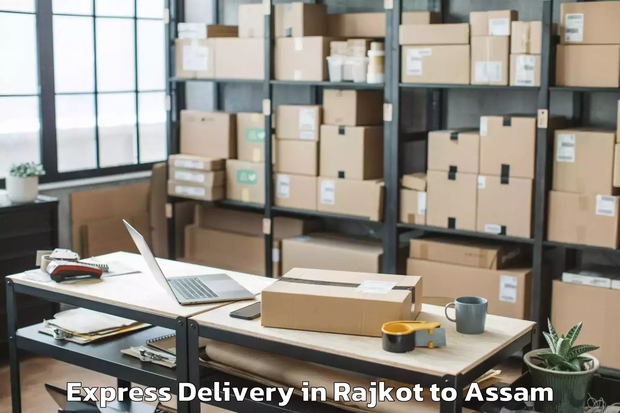 Comprehensive Rajkot to Palasbari Express Delivery